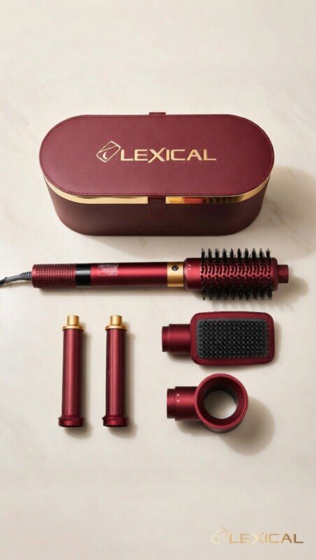 Sèche cheveux - Sèche Cheveux Styler 6 en 1 MARQUE Lexical LAS-5255-4 - 1300W - Rouge