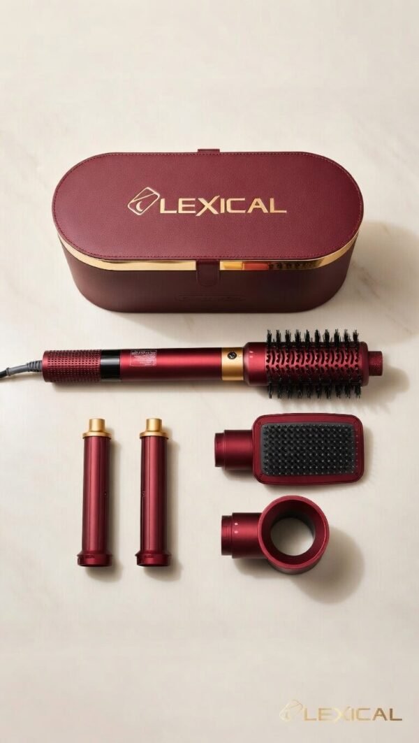Sèche Cheveux Styler 6 en 1 MARQUE Lexical LAS-5255-4 - 1300W - Rouge