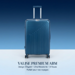 valise moyen model ( 65×42×29cm) incassable marque ABM roues démontable – bleu
