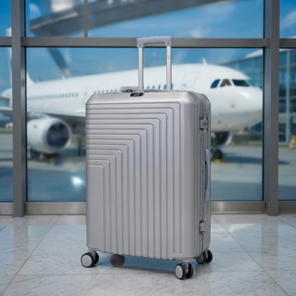 2026/04/3749-2.png valise petit model ( 55x35x24cm) incassable marque ABM roues démontable – gris – Image 1