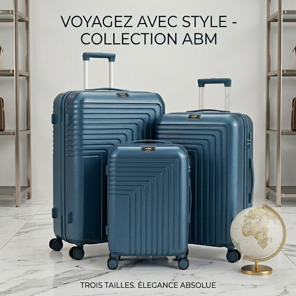 2026/04/3753.png Série de 3 valises incassables marque ABM roues démontable – bleu – Image 1