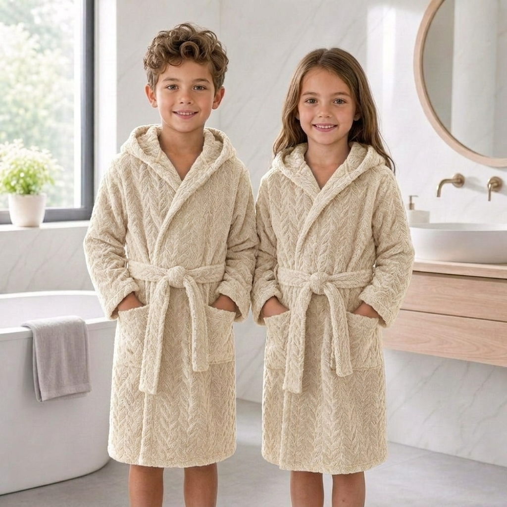 1779482262506 Cape de bain enfant - blanc cassé – Image 1