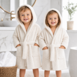 Cape de bain enfant - blanc cassé – Image 2