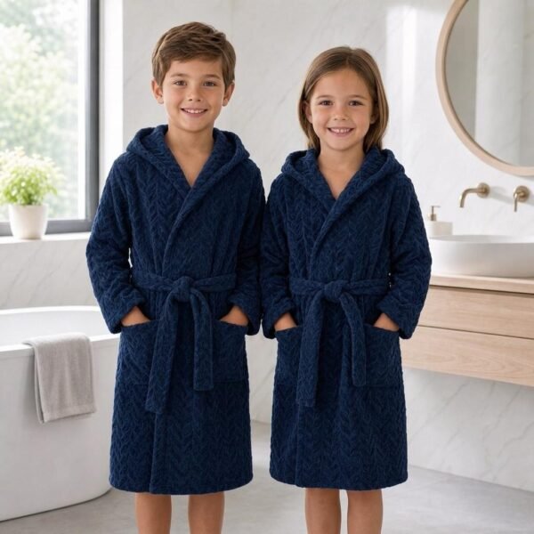 Cape de bain enfant - bleu