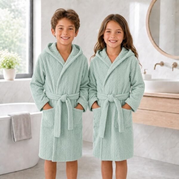 Cape de bain enfant - vert
