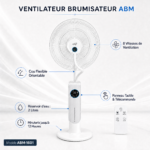Ventilateur Brumisateur marque ABM-1601 - 16 pouces