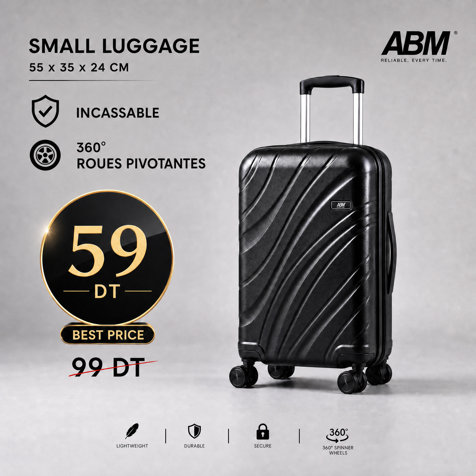 black_small_v2 Valise cabine vagues ABM 55 cm noire