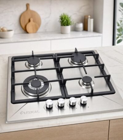 Plaque encastrable LEXICAL 4 feux inox 60 cm