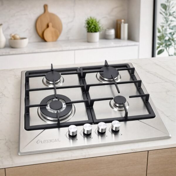 Plaque encastrable LEXICAL 4 feux inox 60 cm