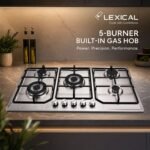 Plaque encastrable LEXICAL 5 feux inox 90 cm