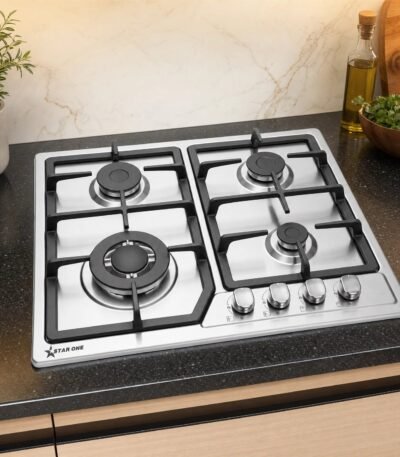 Plaque encastrable STAR ONE 4 feux inox 60 cm