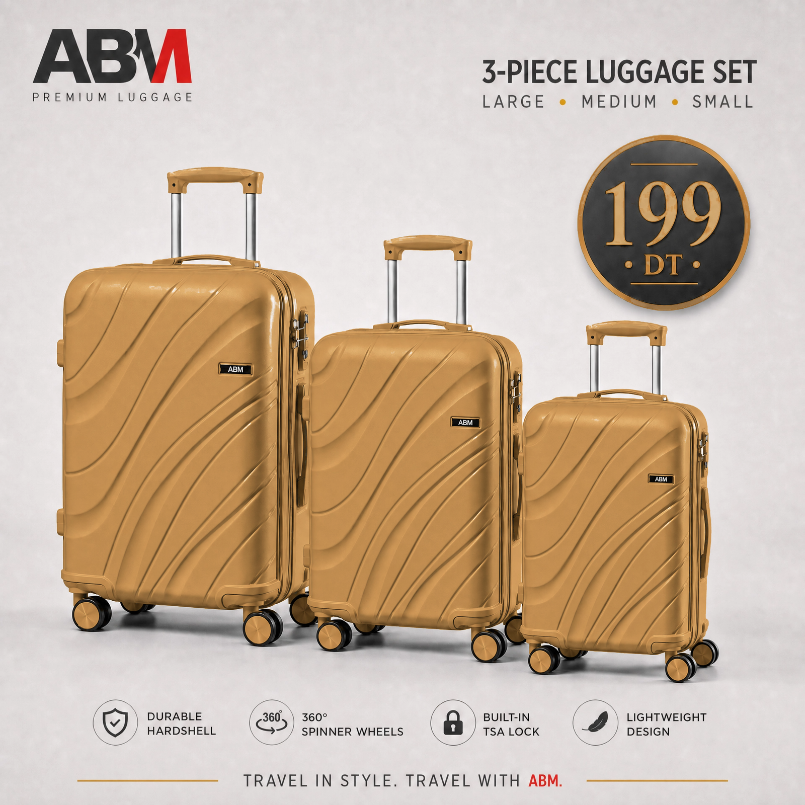 promo_beige_corrige 3 valises vagues ABM beige serrure 360°