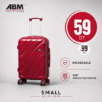 Valise cabine vagues ABM 55 cm rouge