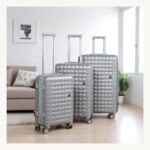 Série de 3 Valises en ABS Gris - MARQUE ABM