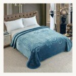 Couverture SOLAR BEAR MARQUE ABM double faces 2 places 12 KG 220*240CM BLEU CIEL