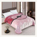 Couverture PRIMAVERA MARQUE ABM double faces 2 places 7 KG 220*240CM - rose