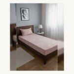 DRAP HOUSSE AVEC COUSSIN MARQUE ABM 1 place 160*230 ROSE