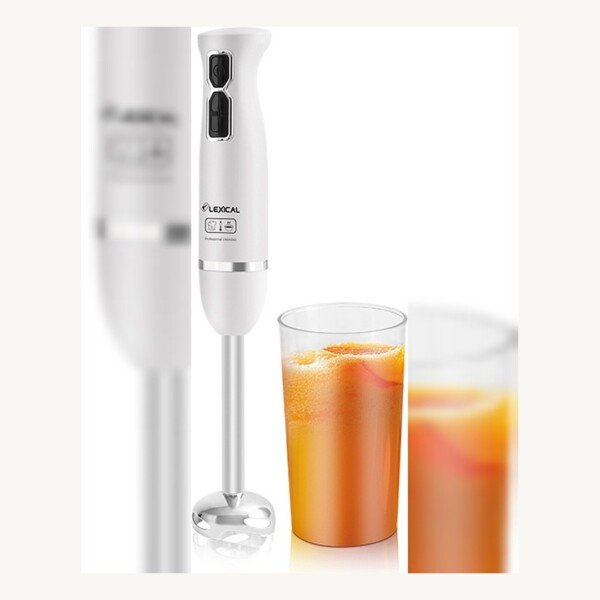 Mixeur Plongeant Lexical LHB-1603 - 250 Watts- gobelet doseur - blanc