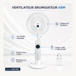 Ventilateur Brumisateur marque ABM-1601 - 16 pouces