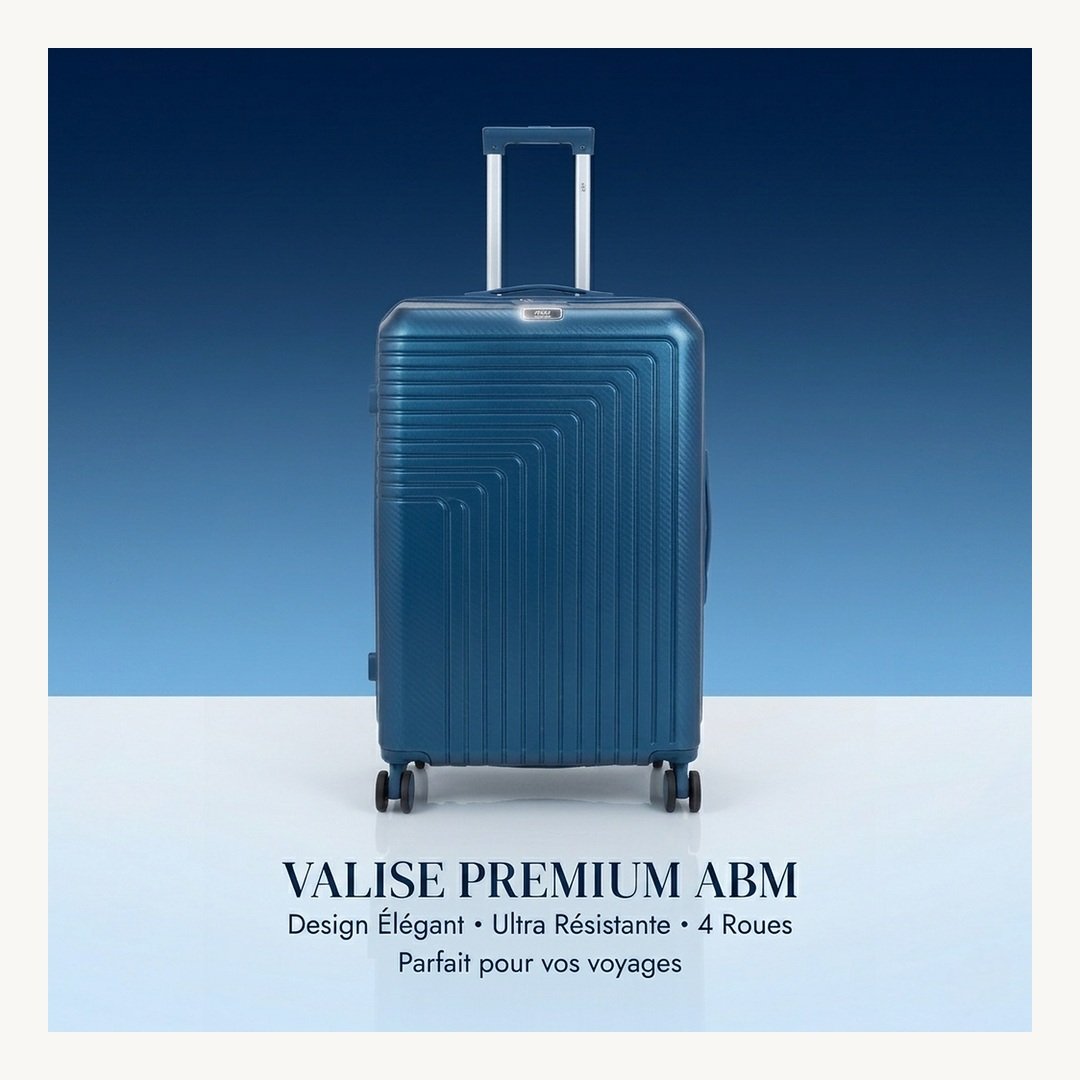 YaItxByIkVaTKMMm.jpg valise grand model ( 75×49×32cm) incassable marque ABM roues démontable – bleu – Image 1