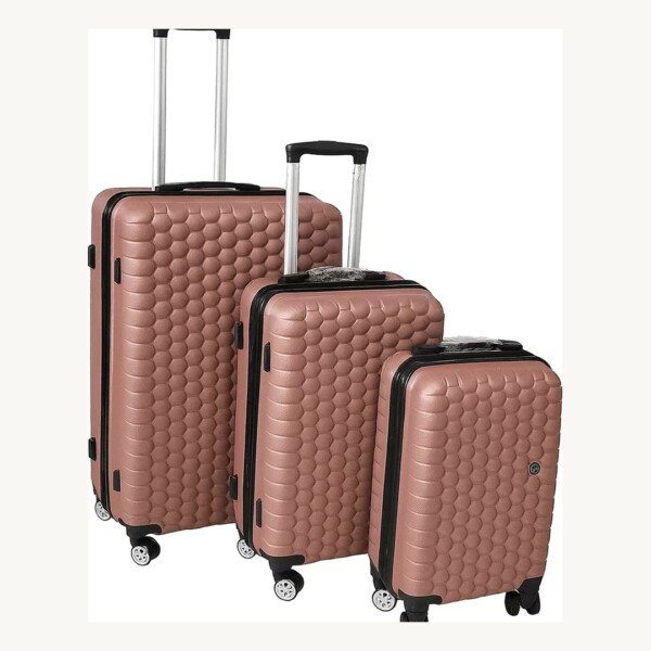 Série de 3 Valises en ABS Rose GOLD -MARQUE ABM
