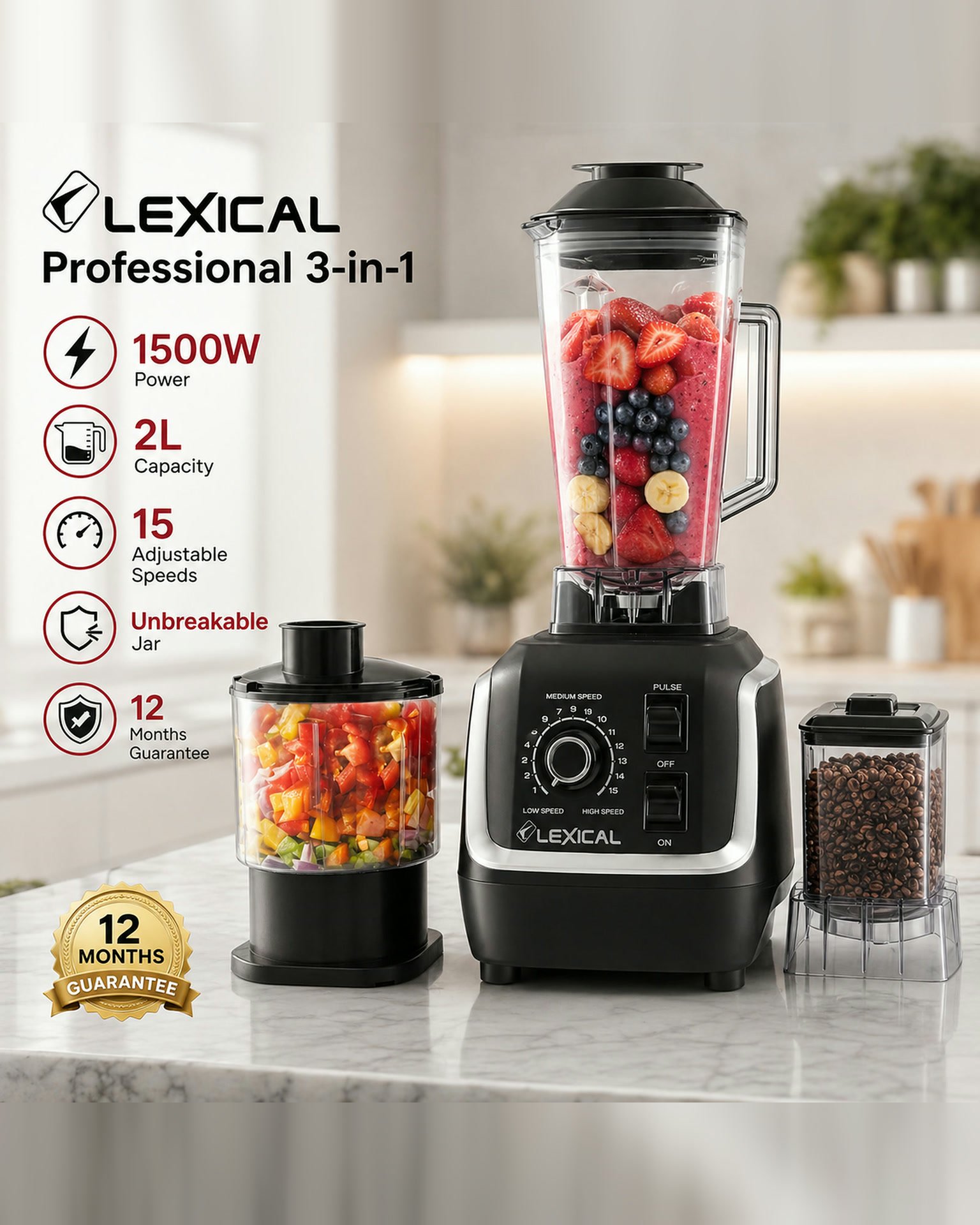 blender 3 en 1 LBL-1575 - Blender marque lexical 3 en 1 LBL-1575-2