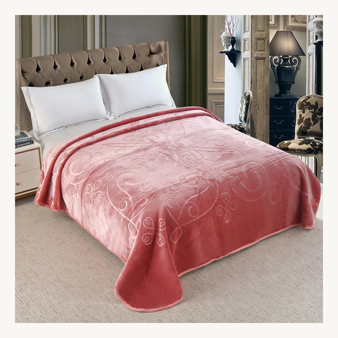 cBOBwglwOrqzYgVv.jpg Couverture SOLAR BEAR MARQUE ABM double faces 2 places 12 KG 220*240CM ROSE – Image 1