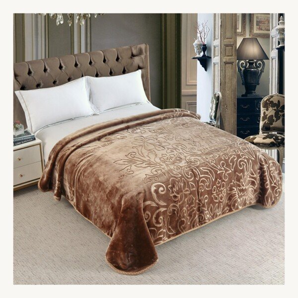Couverture SOLAR BEAR MARQUE ABM double faces 2 places 12 KG 220*240CM MARRON