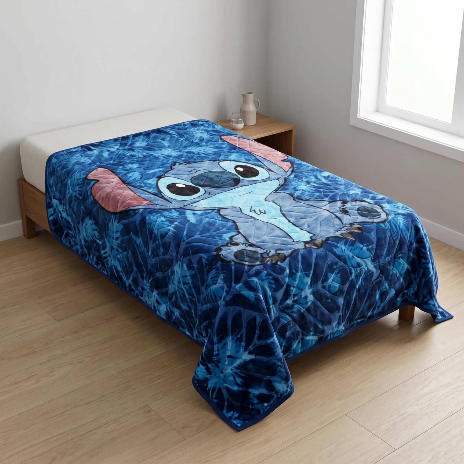 Couverture enfant MARQUE ABM 160*220 CM acrylique - Stitch, bleu Couverture enfant MARQUE ABM 160*220 CM acrylique - Stitch, bleu