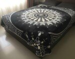 Couverture SOLAR BEAR MARQUE ABM double faces 2 places 12 KG 220*240CM - noir mandala