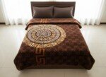 Couverture SOLAR BEAR MARQUE ABM double faces 2 places 12 KG 220*240CM - marron doré