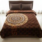 Couverture SOLAR BEAR MARQUE ABM double faces 2 places 12 KG 220*240CM - marron doré