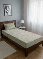 DRAP HOUSSE AVEC COUSSIN MARQUE ABM 1 place 160*230 ECRU