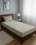 DRAP HOUSSE AVEC COUSSIN MARQUE ABM 1 place 160*230 ECRU