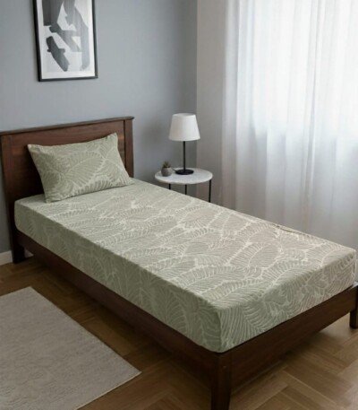 DRAP HOUSSE AVEC COUSSIN MARQUE ABM 1 place 160*230 ECRU