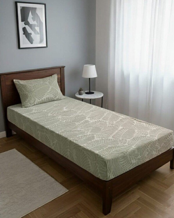 DRAP HOUSSE AVEC COUSSIN MARQUE ABM 1 place 160*230 ECRU
