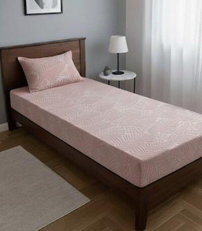 DRAP HOUSSE AVEC COUSSIN MARQUE ABM 1 place 160*230 ROSE