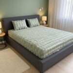 DRAP HOUSSE AVEC COUSSIN MARQUE ABM 2 places 220*240 VERT