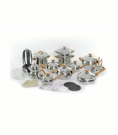 Batterie De Cuisine 38 Pièces Inox MARQUE Lines DORE
