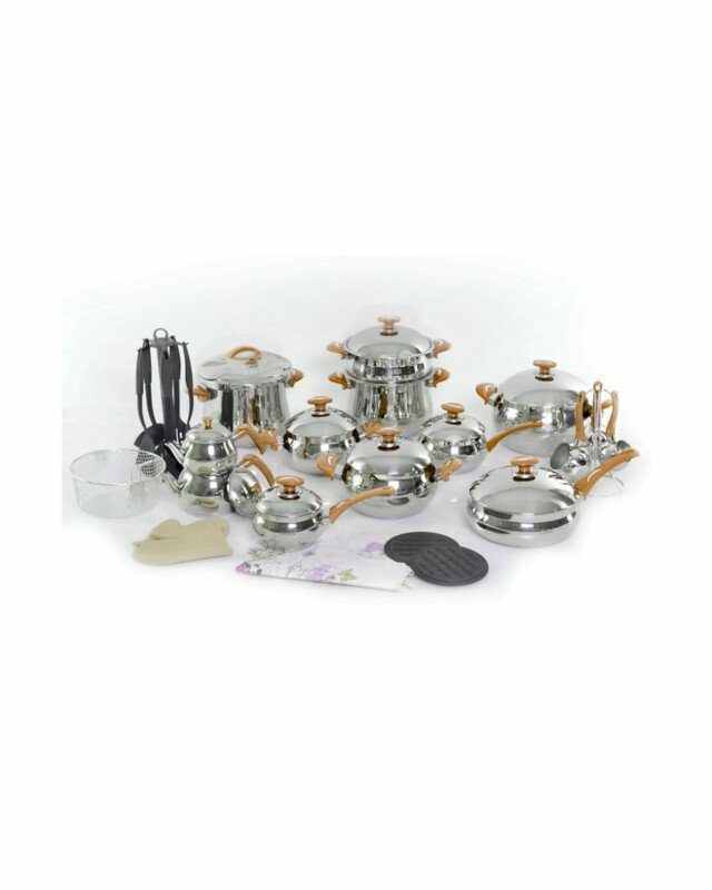 Batterie De Cuisine 38 Pièces Inox MARQUE Lines DORE