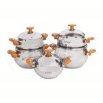 Batterie de Cuisine Inox MARQUE Lines 10 Pièces DORE