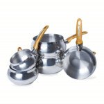 Ensemble de 5 Casseroles Inox 18/10 MARQUE Lines DORE
