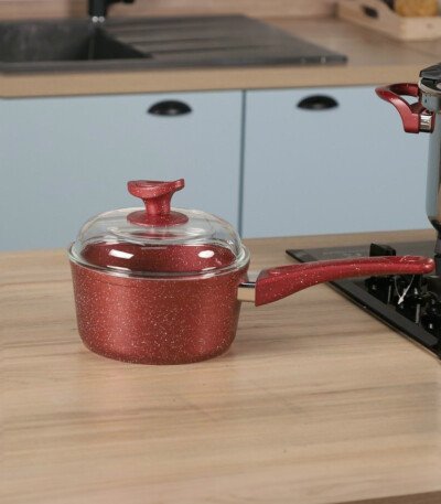 Casserole Granite MARQUE Lines 18cm ROUGE 1,8L