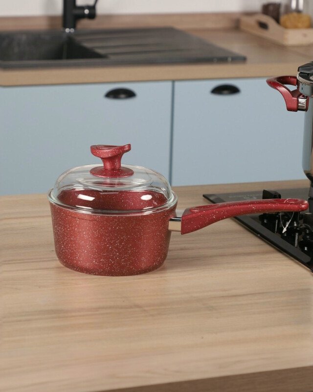Casserole Granite MARQUE Lines 18cm ROUGE 1,8L