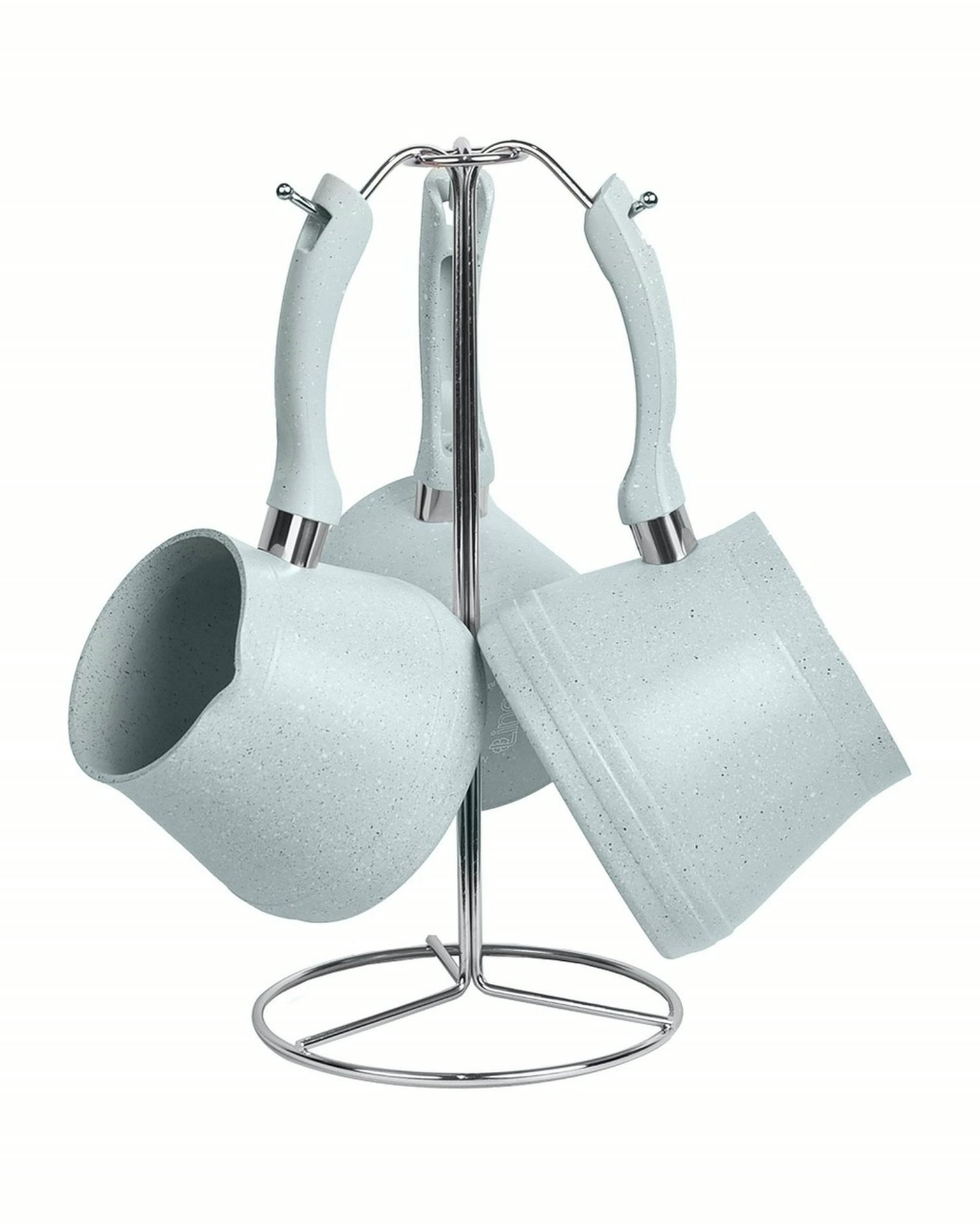 Pots à lait pastel - ZAZWA MARQUE LINES Set de 3 pots à lait Lines En Granite avec Support