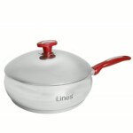 Sauteuse avec couvercle Inox Lines 26Cm Rouge MARQUE LINES