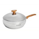 Sauteuse avec couvercle Inox MARQUE Lines 24Cm DORE