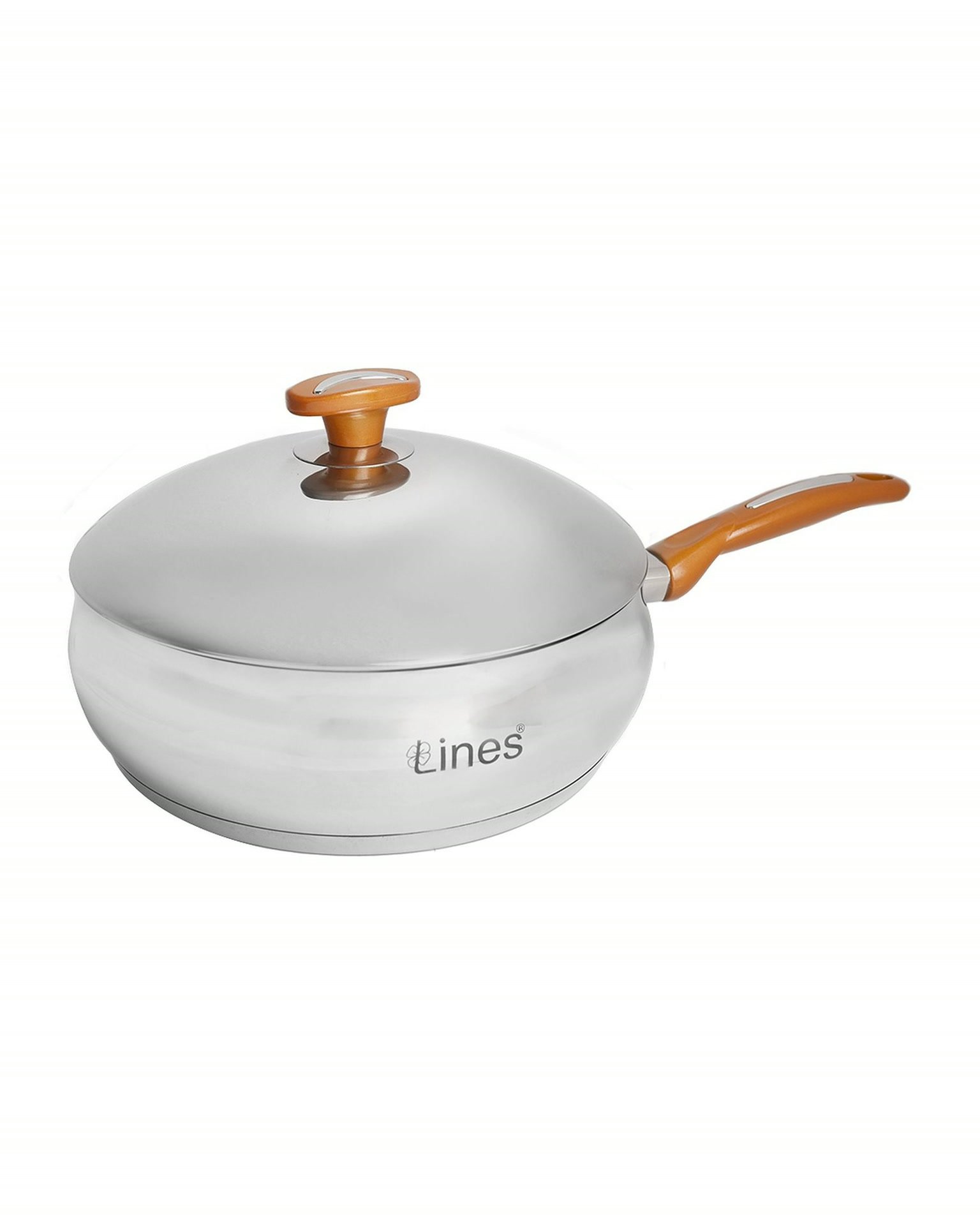 Sauteuse couvercle 24cm - Sauteuse avec couvercle Inox MARQUE Lines 24Cm DORE