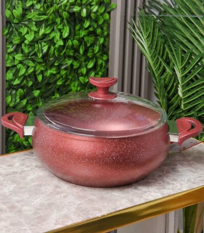 Marmite Granite MARQUE Lines 28 cm 6,6L Rouge