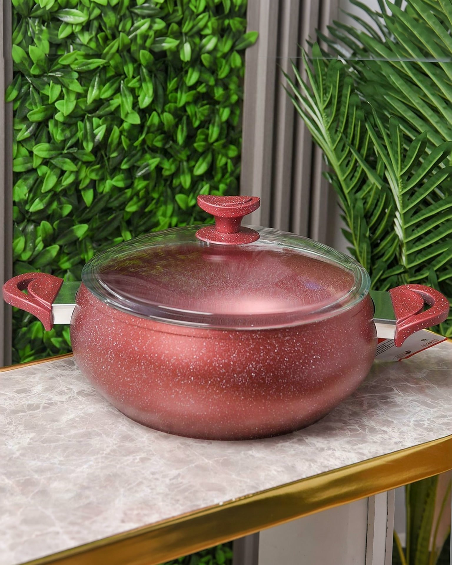 Marmite granite rouge 26 - Marmite Granite MARQUE Lines 26 cm Rouge 4,8L